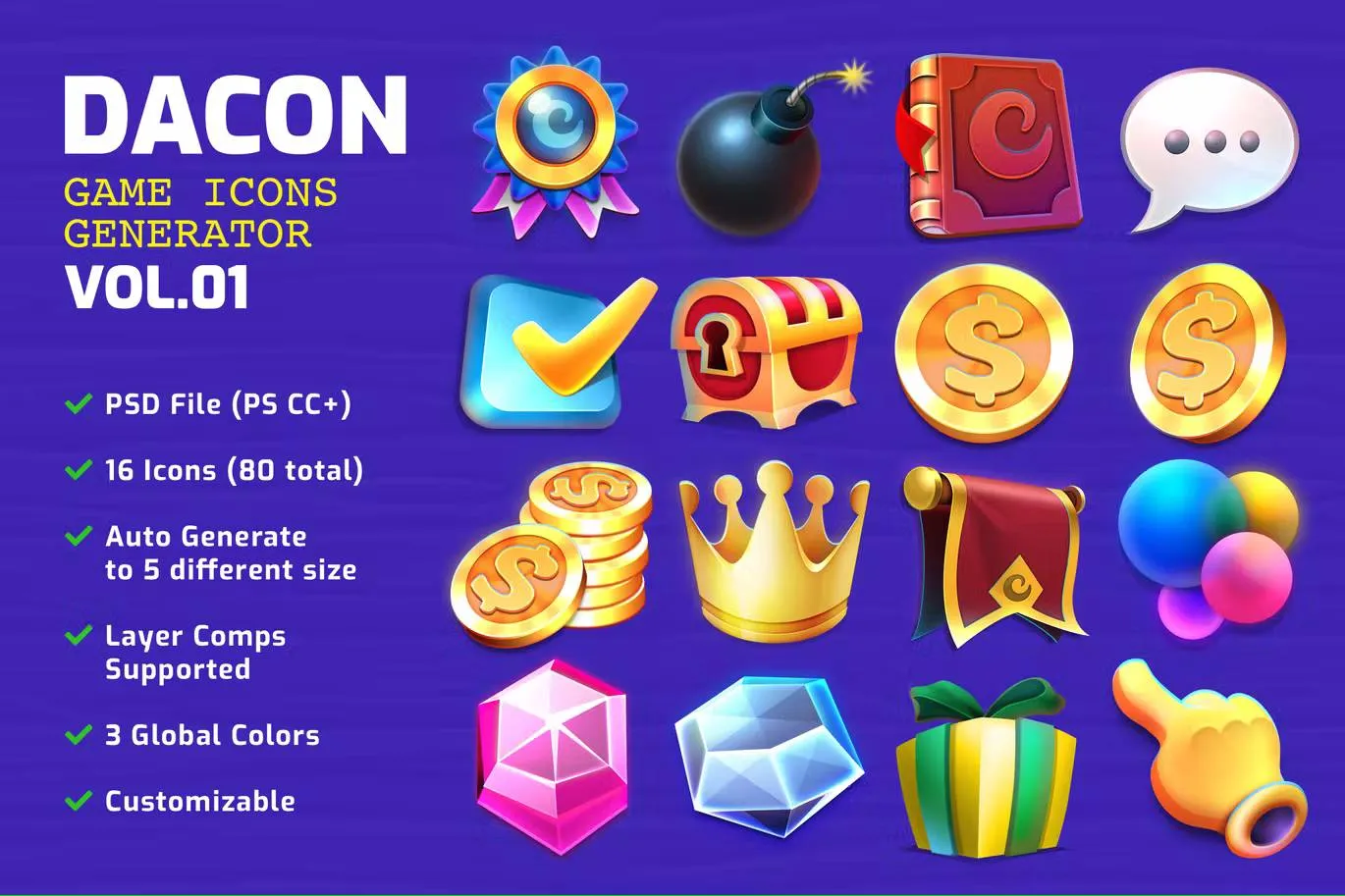 DACON – Game Icon Generator v.01 | داکُن، آیکون با موضوع بازی ورژن 1